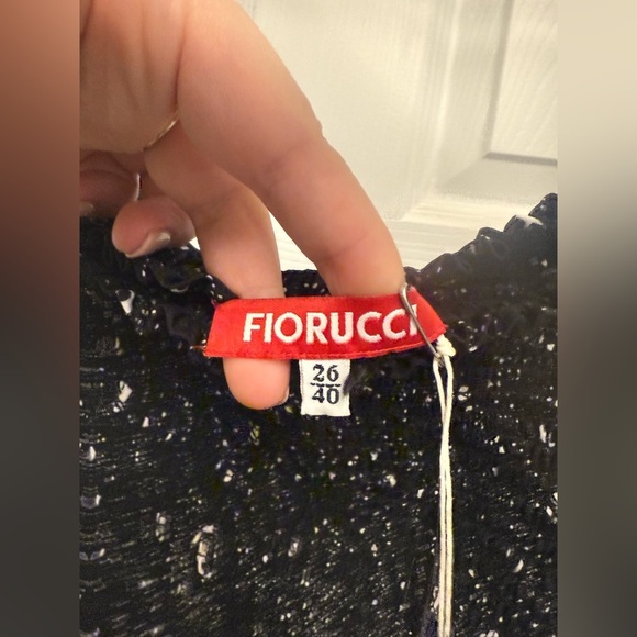 Fiorucci Women’s Black And White Speckled Ruched Tank Top Size 26 NWT - Picture 4 of 5